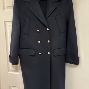 Sandro Navy Double-Breasted Pea Coat size 8